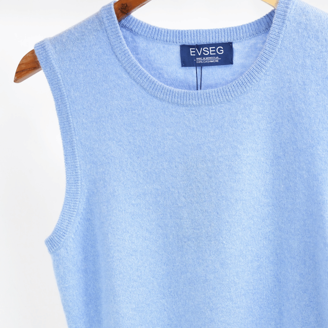 Weste – Damen Strickweste Hellblau