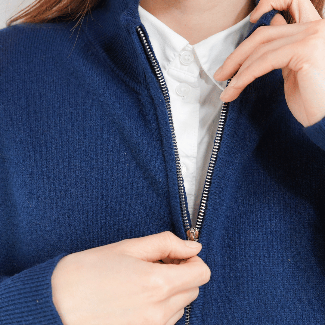 Cardigan Zip Damen – Strickjacke mit Reißverschluss