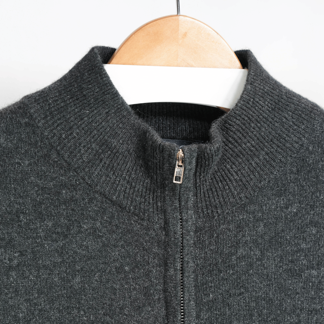 Cardigan Zip mit Pockets – Damen Strickjacke mit Reißverschluss