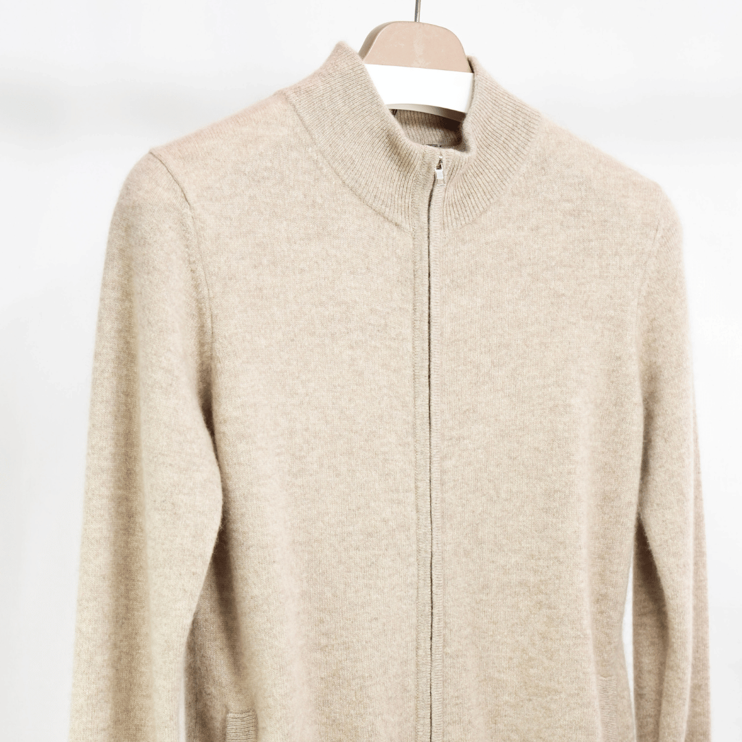 Cardigan Zip mit Pockets – Damen Strickjacke mit Reißverschluss