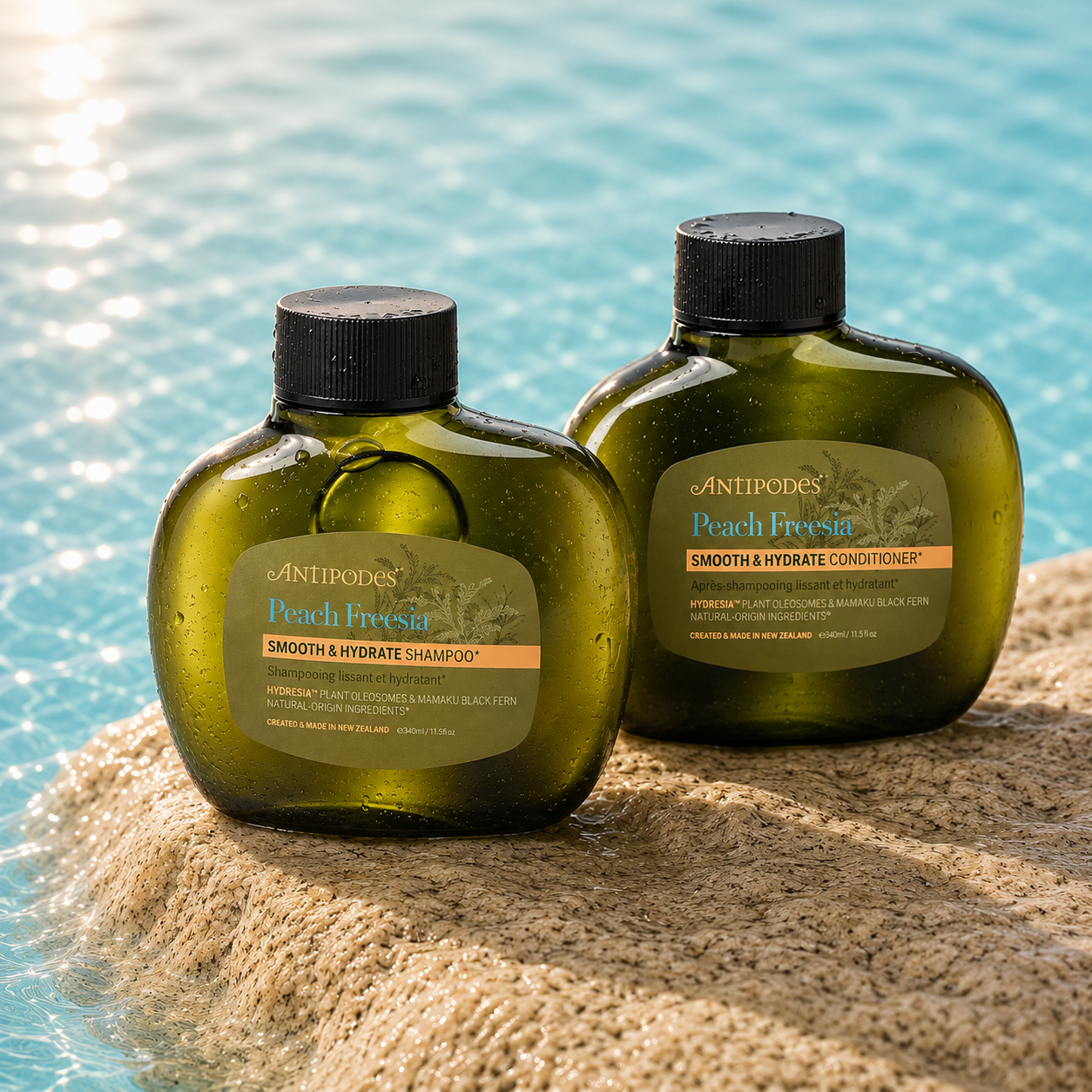 Sommer Haarpflege Duo - Peach Freesia Shampoo & Conditioner