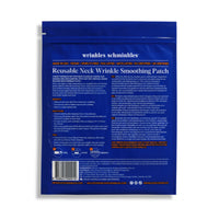 Wiederverwendbares Halsfalten-Smoothing-Patch, Rückseite der blauen Verpackung