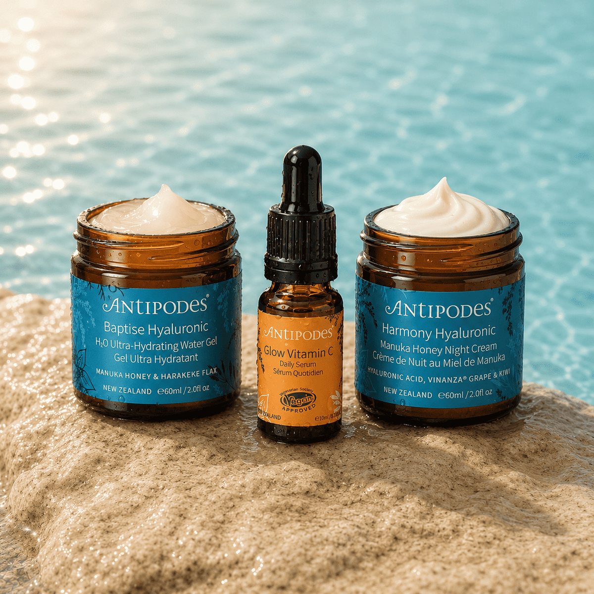 Sommer Feuchtigkeitsritual - Baptise H₂O & Harmony Night Cream